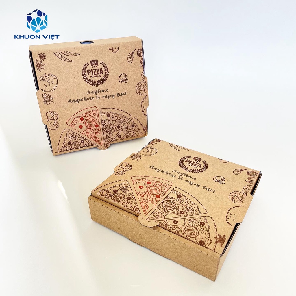 Size S - 17x17x4cm. Bó 10 hộp giấy pizza
