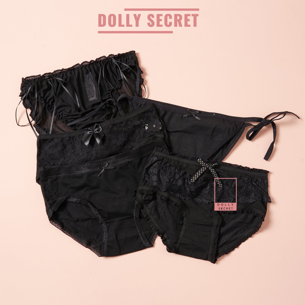 Quần lót nữ cao cấp dễ thương nhiều kiểu gợi cảm xuyên thấu chip ren quà tặng MINA DOLLY SECRET QL023 | BigBuy360 - bigbuy360.vn