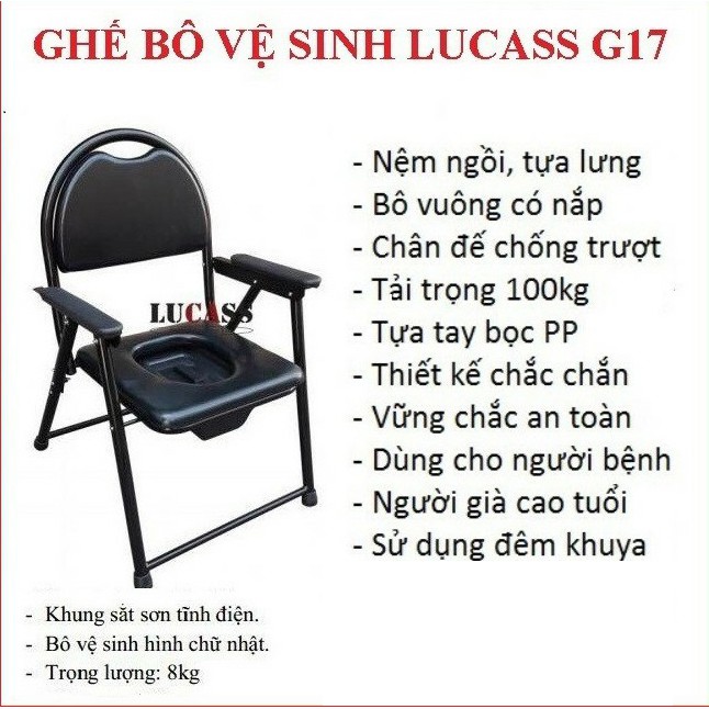 💥GHẾ BÔ VỆ SINH💥 cho người già, người bệnh ( xếp gọn )🌼