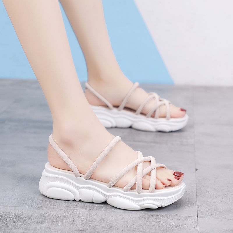 Giày Sandal Đế Dày Phong Cách Thời Trang Roman Dành Cho Nữ