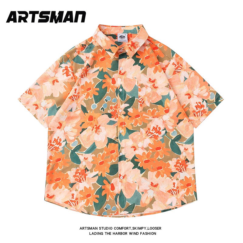 Áo Sơ Mi Tay Ngắn Họa Tiết Hawaii-05