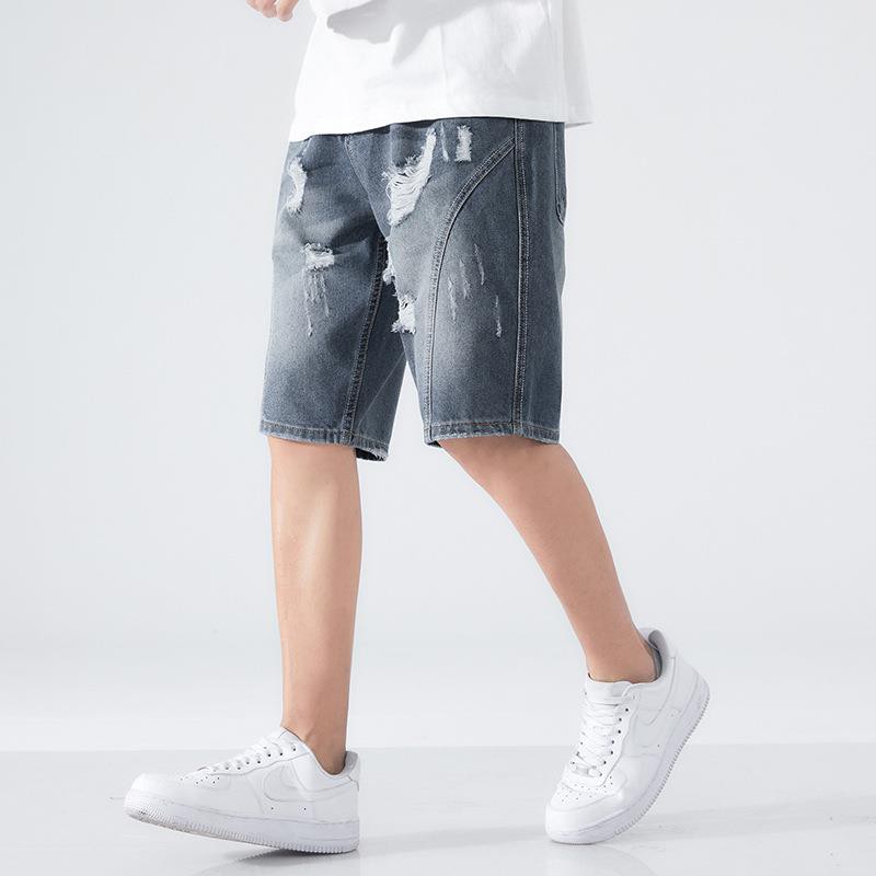 Quần Short Denim Ống Rộng Thời Trang Cá Tính Cho Nam