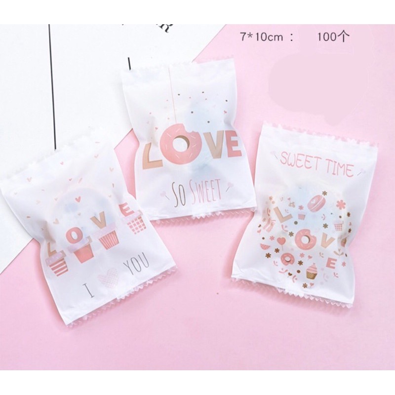 Túi nhựa đựng bánh dứa, cookie 100 cái nhiều mẫu