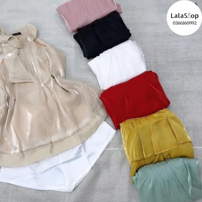 SET ÁO CỔ YẾM CỘT NƠ & QUẦN ĐÙI | BigBuy360 - bigbuy360.vn