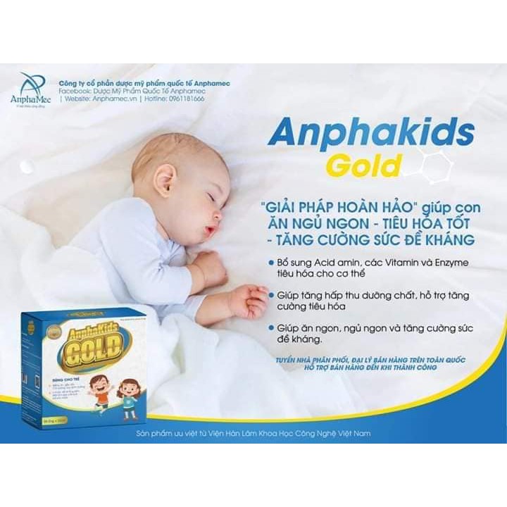 Combo 3 hộp Anphakids Gold tăng đề kháng_hết biếng ăn_ngủ sâu giấc [CHÍNH HÃNG VIỆN HÀN LÂM KHOA HỌC CÔNG NGHỆ VIỆT NAM]