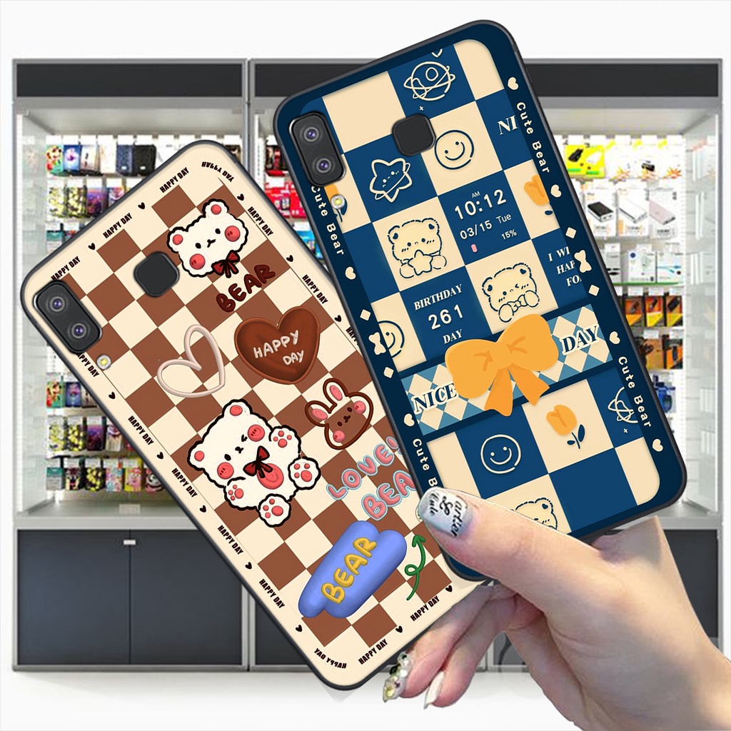 Ốp Samsung A8 star / A9 star in hình kẻ caro , trái tim , bánh quy cute siêu đẹp