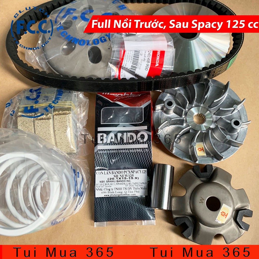 Full Bộ Nồi Trước, Nồi Sau, Dây, Bi Nồi xe Honda Spacy 125