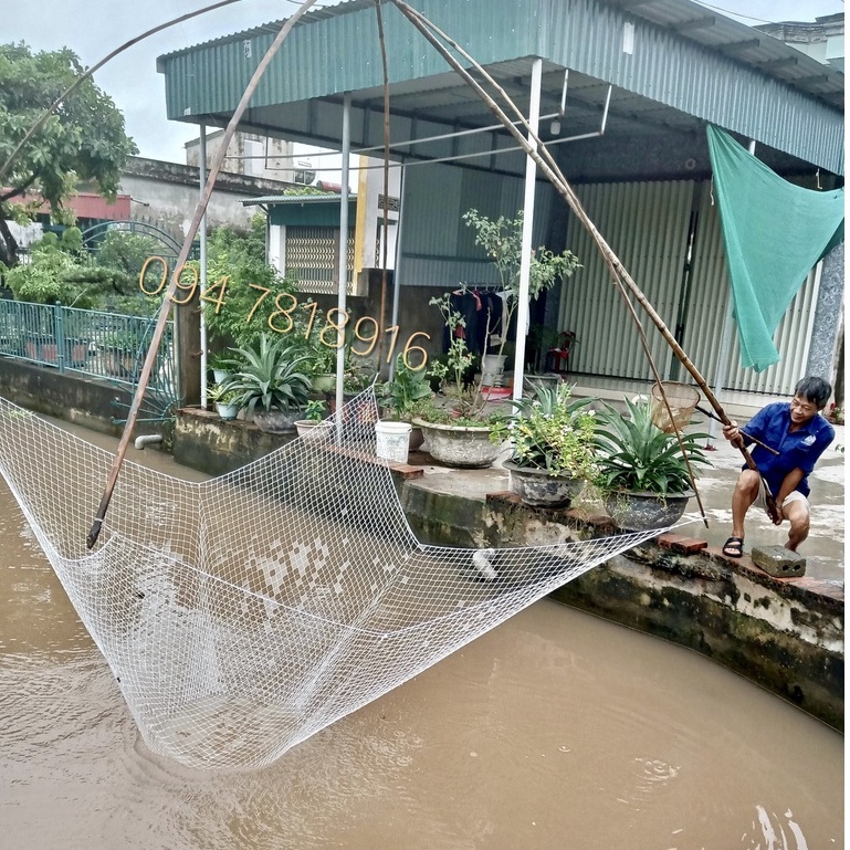 Lưới đánh cá vó bắt cá vó kéo cá đan thủ công