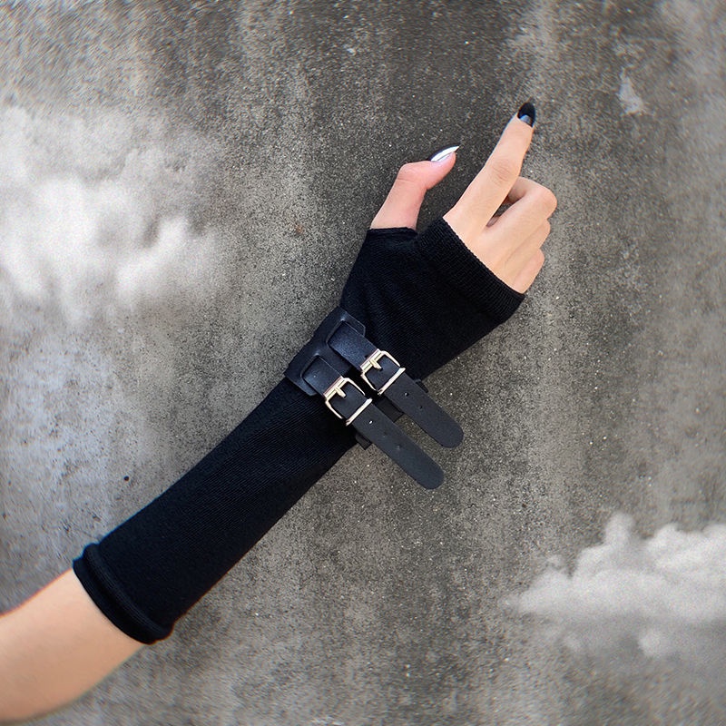 Găng Tay Cotton Hở Ngón Phong Cách Ninja Cá Tính Cho Nam Nữ