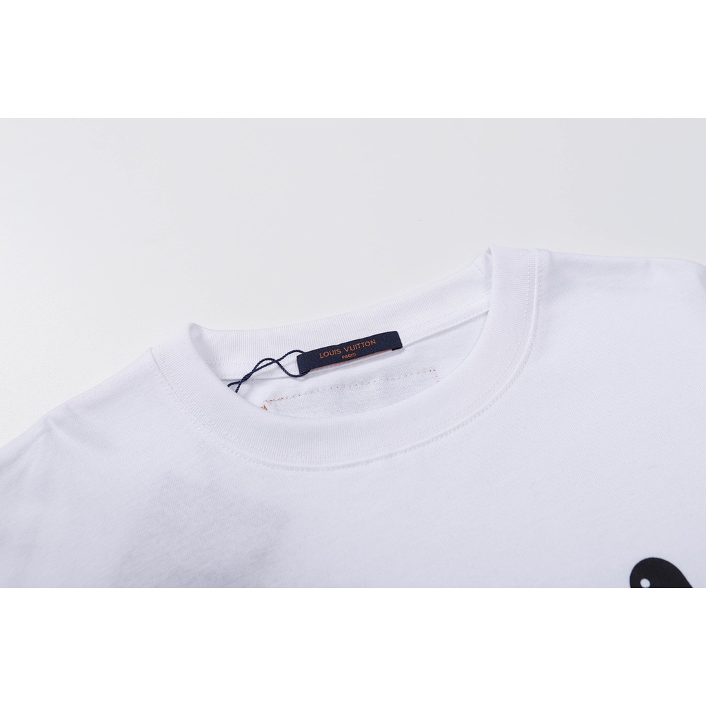 Lv Áo Thun cotton Ngắn Tay In Họa Tiết Thời Trang Cho Nam Nữ