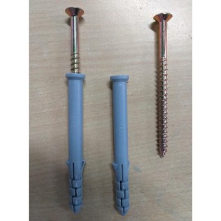 20 cái Vít lắp đặt 10x100mm (Tắc kê xám, vít vàng)