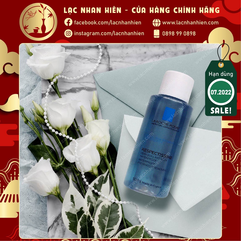 [50ml] NƯỚC TẨY TRANG MẮT LA ROCHE-POSAY CHO DA NHẠY CẢM ❤ LA ROCHE-POSAY RESPECTISSIME WATERPROOF EYE MAKE-UP REMOVER