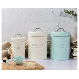 Xô Đựng Gạo Nhỏ 5 Ngăn Chống Ẩm Mốc/Muỗng 2.5kg Phong Cách Bắc Âu
