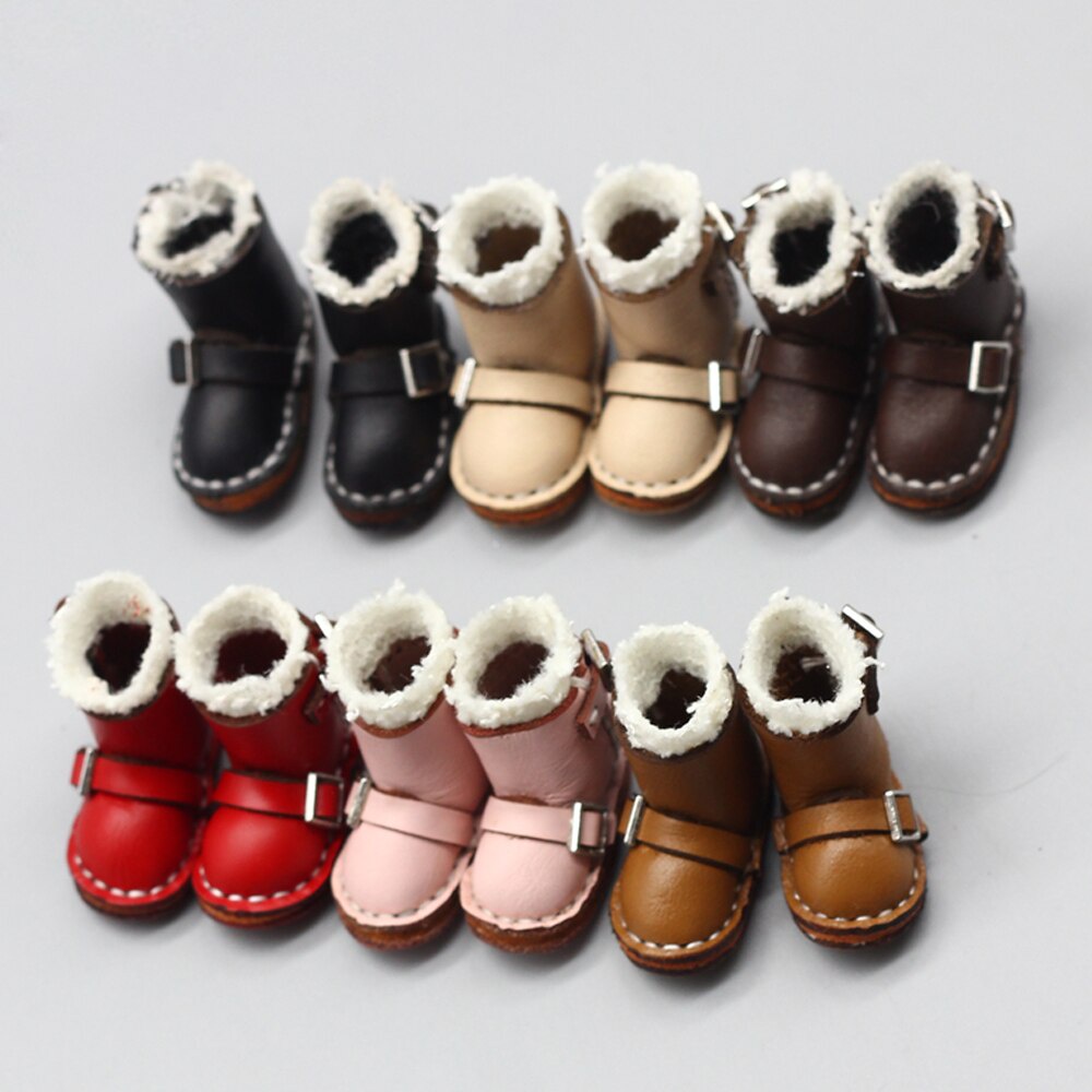 Giày Boot Thời Trang Cho Búp Bê 1/6 Blythes 1/8 BJD 3.7*1.6cm