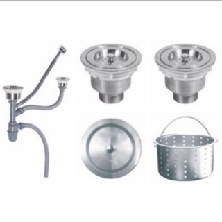 Xiphong bộ xả thoát nước chậu rửa chén 2 hộc cân nhau