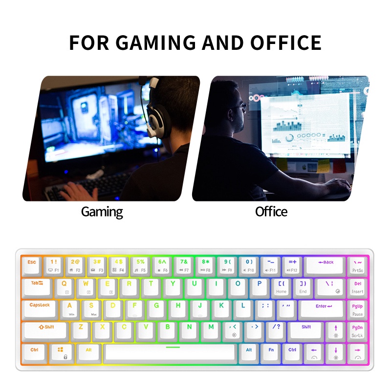 RK837 RKG68 60% RGB RK G68- RK Switch Bàn Phím Cơ Không Dây Kludge