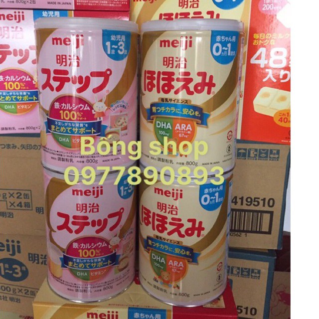 SỮA MEIJI SỐ 0,số 9 NỘI ĐỊA NHẬT-Hộp 800g