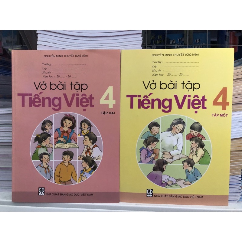 Vỡ bài tập tiếng Việt lớp 4 tập 1 + 2 + bút chì 2b