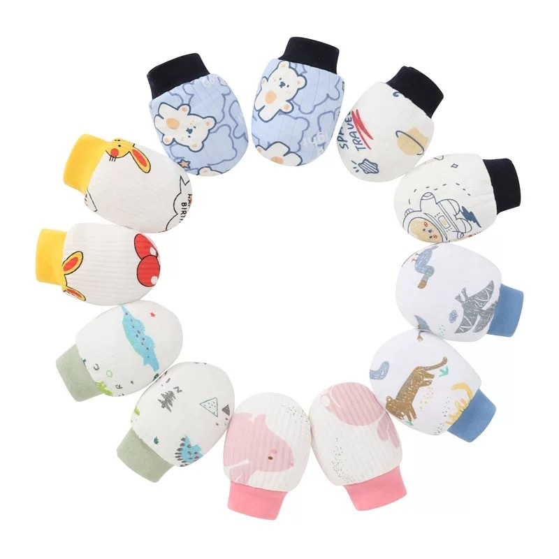 Set 2022 Găng Tay Và Nón Vải Cotton Họa Tiết Hoạt Hình Cho Bé