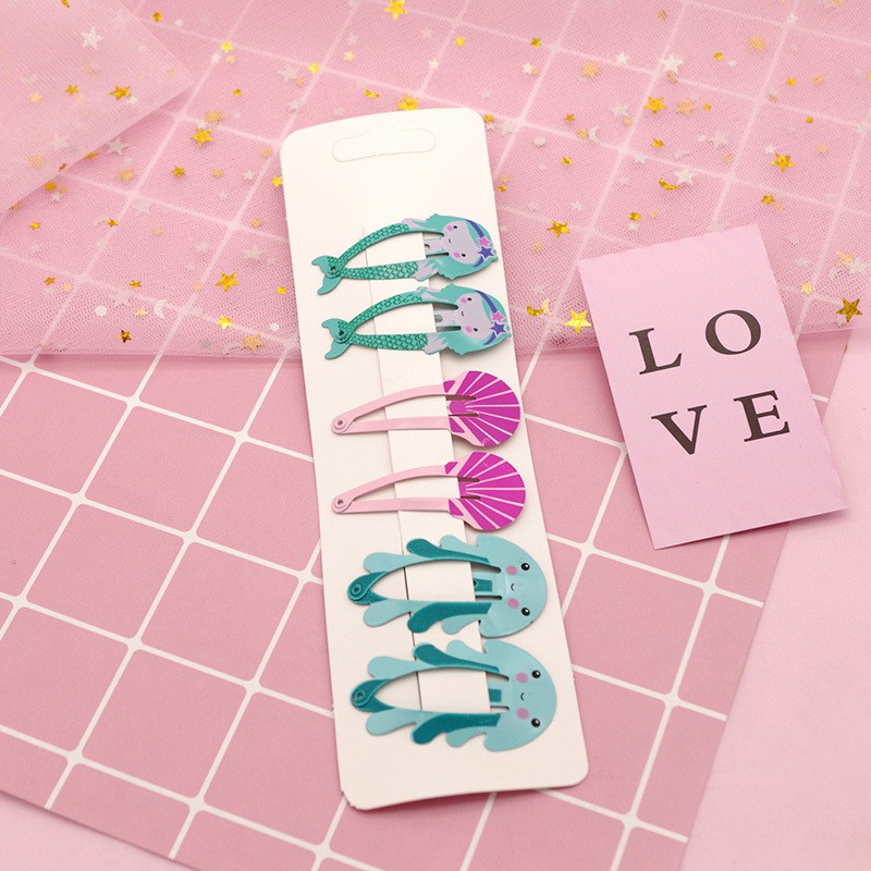 Set 6 kẹp tóc kim tuyến cho bé gái