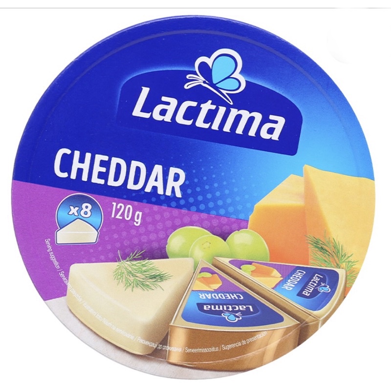 Phômai Lactima Cheddar-8 miếng 120g