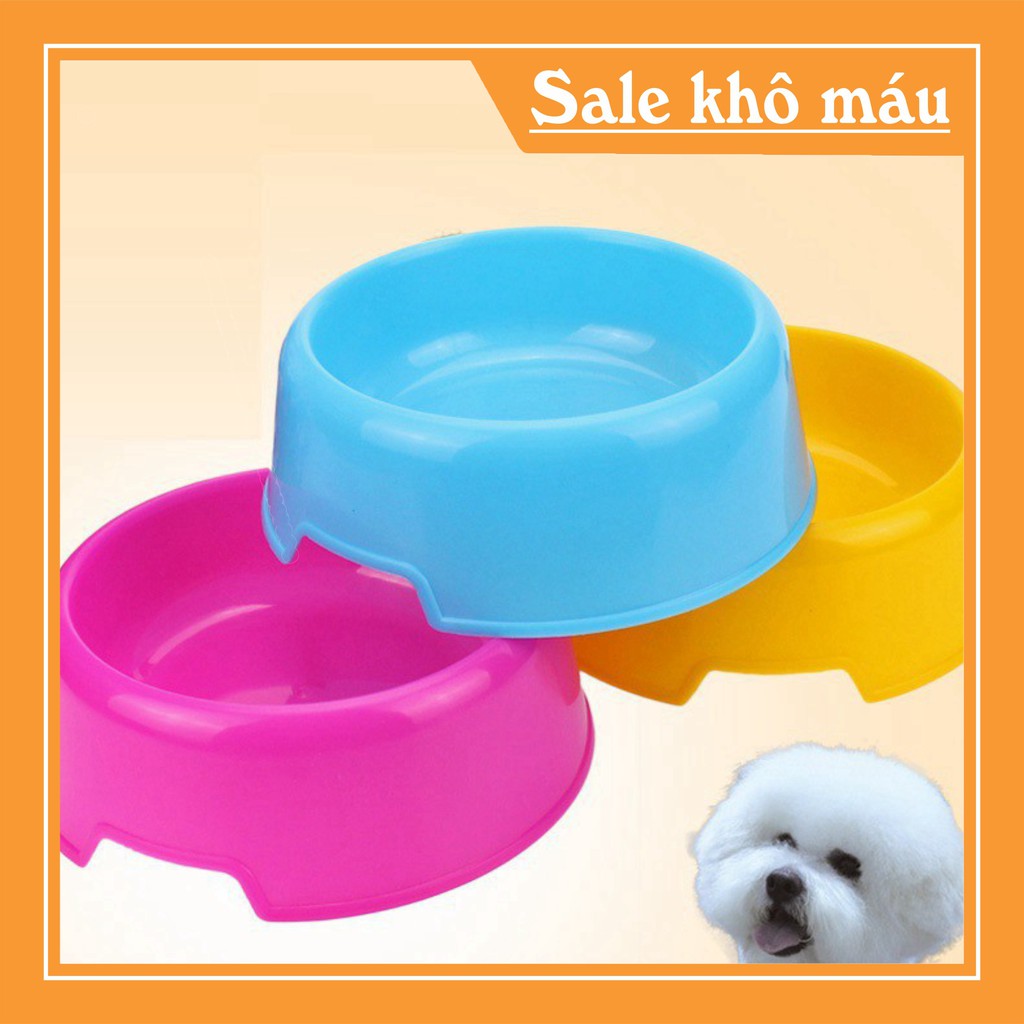 [FLASH SALE]  Bát nhựa tròn đơn nhỏ cho chó mèo