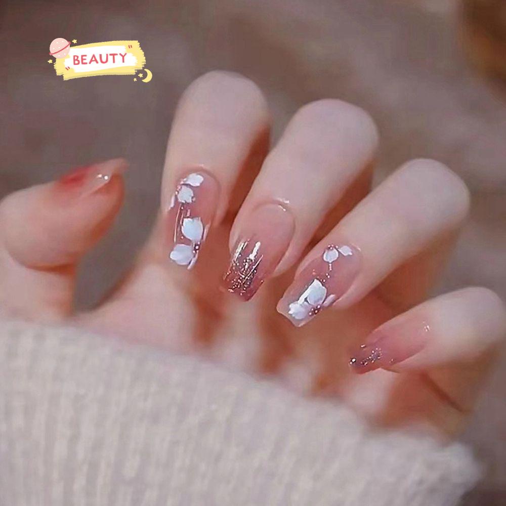 Set 24 Móng Tay Giả Che Phủ Toàn Diện Móng Tay