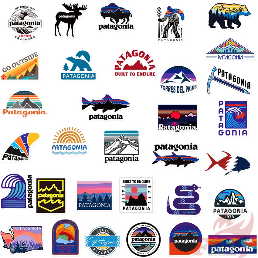 Set 104 Món Đồ Chơi Chất Lượng Cao ❉ Nhãn Dán Patagonia Series A ❉ Sticker Dán Trang Trí Vali Laptop Ván Trượt Diy