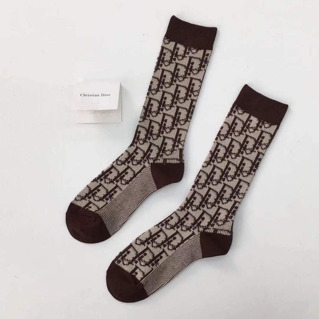 Vớ Cotton Cổ Cao Thời Trang Theo Phong Cách Retro