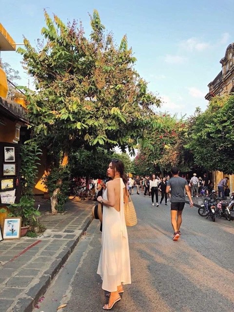 Maxi yếm hở lưng vintage❣️