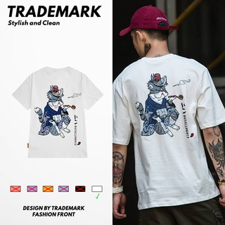 Áo thun unisex tay lỡ MÈO HÚT TẨU SIÊU NGẦU, áo phông nam nữ phong cách streetwear