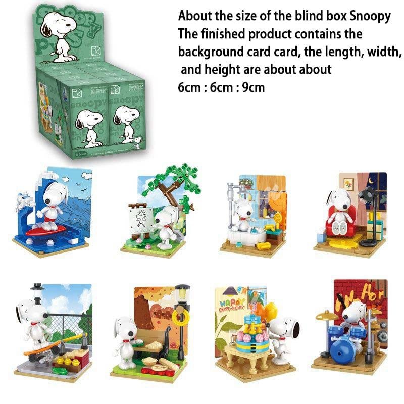 Bộ Đồ Chơi Lắp Ráp Hình Chú Chó Snoopy 8 Construct Độc Đáo DIY