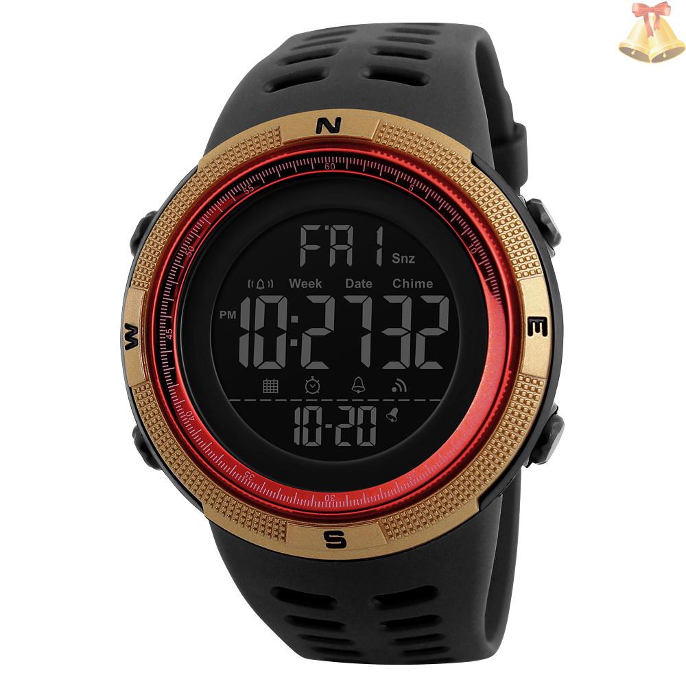 ONE SKMEI Men Sports Watches Countdown Double Time Watch Alarm Chronograph Digital Wristwatches 50M Waterproof Relogio Masculino