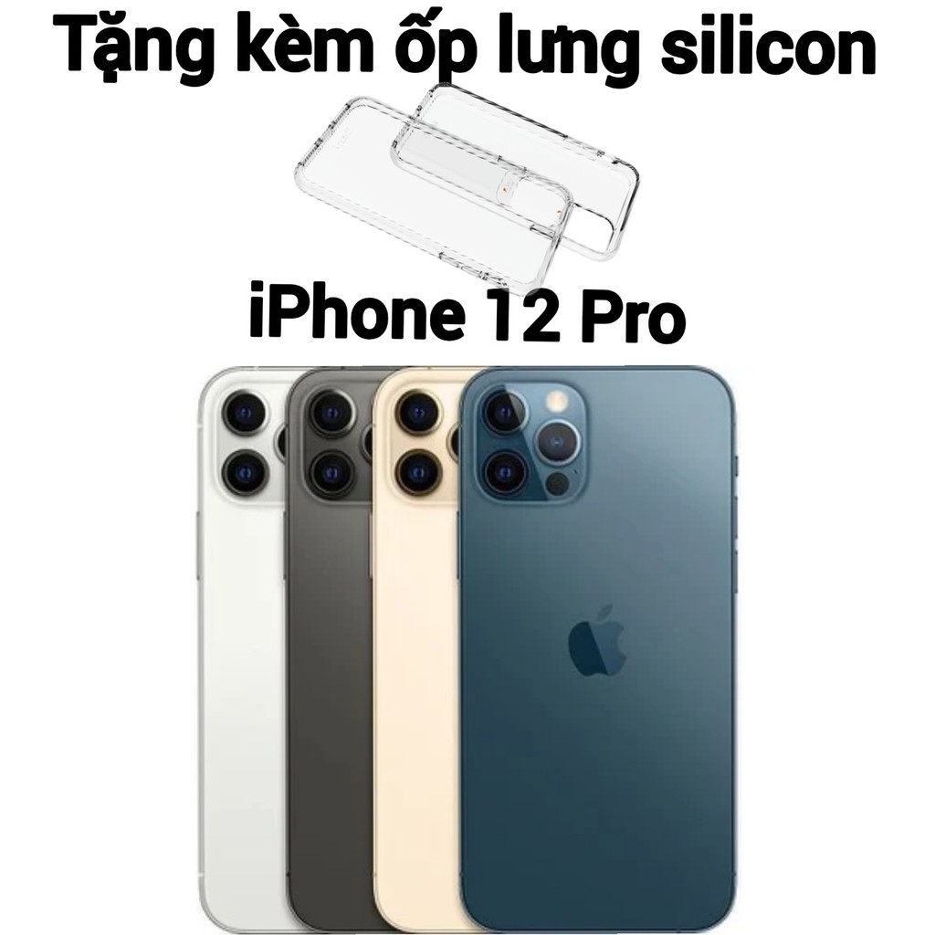 Combo Điện thoại Apple iPhone 12 Pro bản 128GB - hàng new 100% chưa kích hoạt + Ốp lưng silicon chống va đập