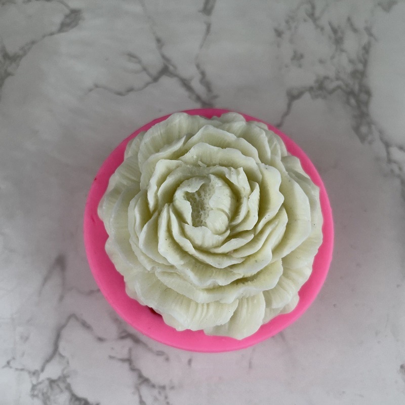 Khuôn Silicone Tạo Hình Làm Xà Phòng/Nến Hình Hoa Mẫu Đơn 3D