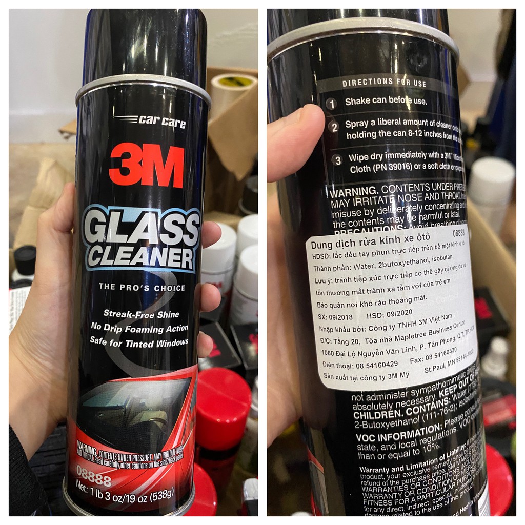 [FREESHIP] Dung dịch rửa kính và vệ sinh kính xe hơi 3M Glass Cleaner 08888