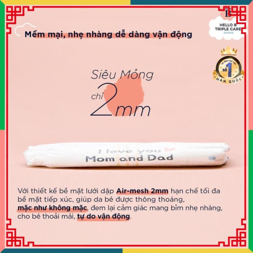 TÃ QUẦN HELLO B HÀN QUỐC Size S34/M30/L26/XXL22 + Tặng bánh ăn dặm + Rong biển tách muối + 4 tã mẫu