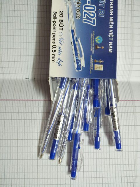 Bút bi 027 xanh-đỏ Thiên Lộc