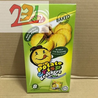 Hộp 8 Gói Bánh Potato Crisp Crakers SourCream(Kem Chua) 160g