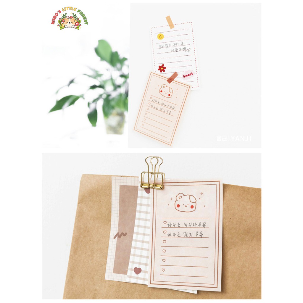 Giấy note MIAO'S LITTLE FOREST giấy ghi chú giấy nhớ Sweet taste xinh xắn trang trí sổ tay bullet journal MNO226