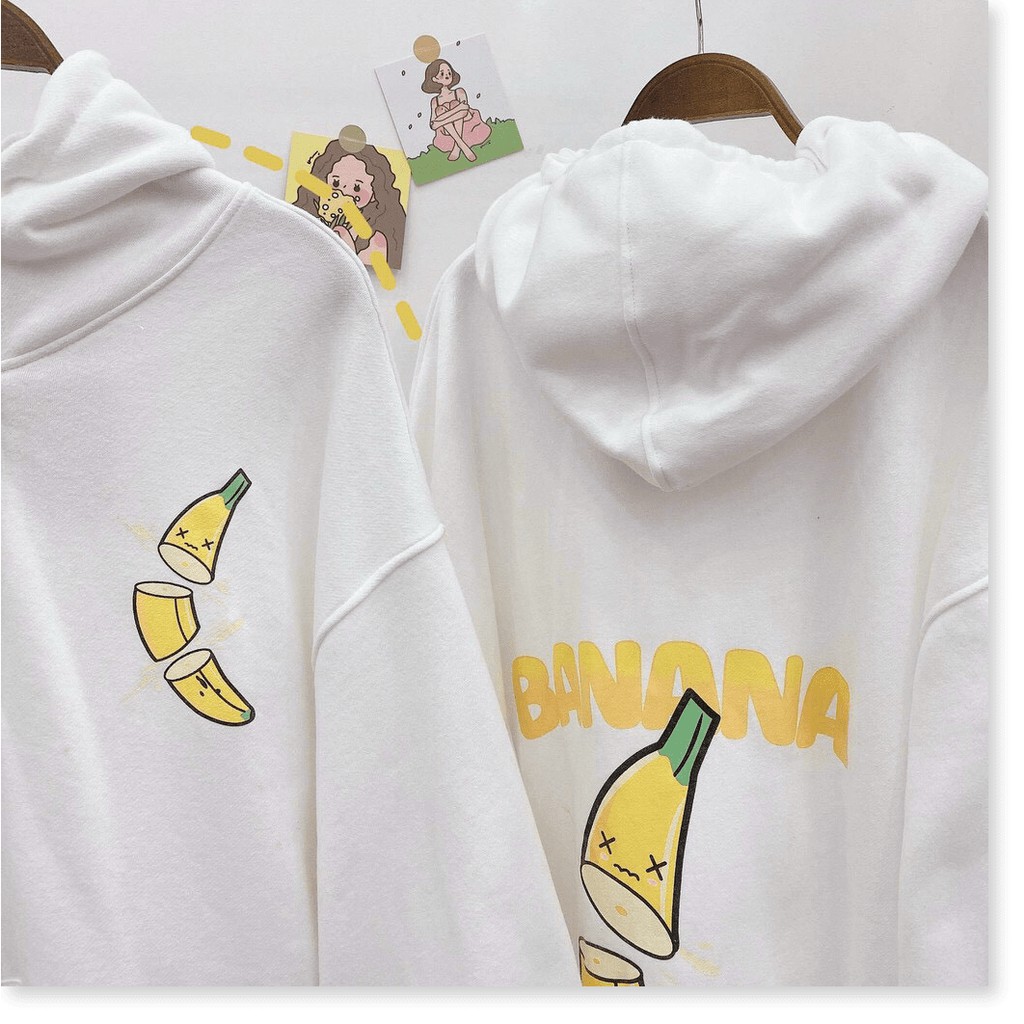 Áo hoodies dây kéo NỮ SIÊU XINH , CUTE HÌNH CHUỐI KOKO MI STORE
