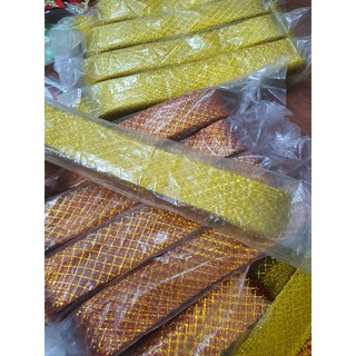 Ruy băng lưới kim tuyến bản 4cm dài 15m