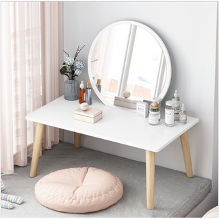 Bàn trang điểm gỗ thiết kế nhỏ gọn ngồi bệt, phong cách Bắc Âu FNL-117.01