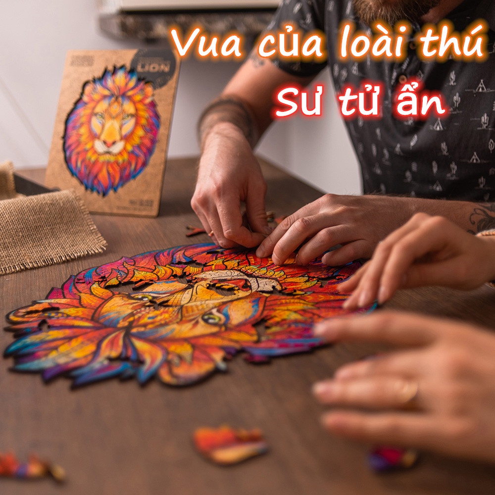 Sư tử ẩn, câu đố gỗ máy bay, trò chơi giáo dục dành cho người lớn dành cho trẻ em