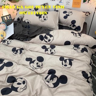 Bộ chăn ga gối poly cotton nhập khẩu - chuột mickey