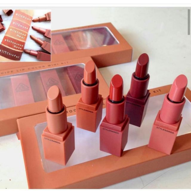 SET 3ce 5 SON MOOD RECIPE LIP COLOR MINI KIT