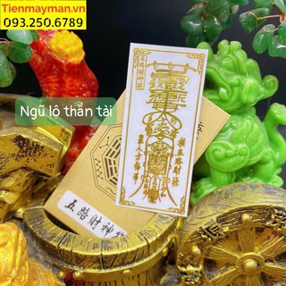 [GIÁ SỐC] Linh Phù NGŨ LỘ THẦN TÀI chiêu tài may mắn , linh phù tài lộc dán điện thoại , laptop đẹp lung linh