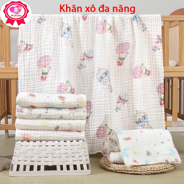 Khăn Xô Đa Năng 1m2x1m2, Khăn Quấn Bé Sơ Sinh Hàng Đẹp _ PK1