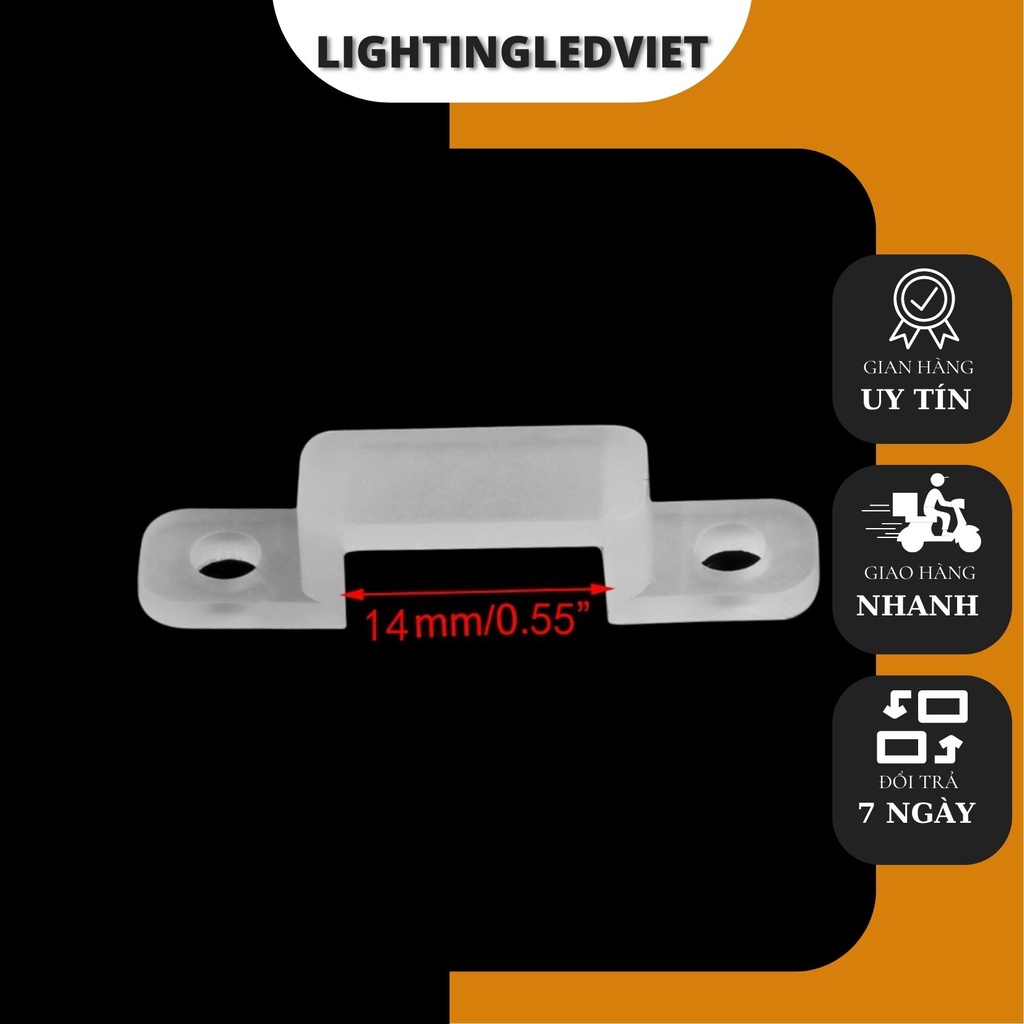 Nẹp cố định LED dây đôi,set túi 50 cái