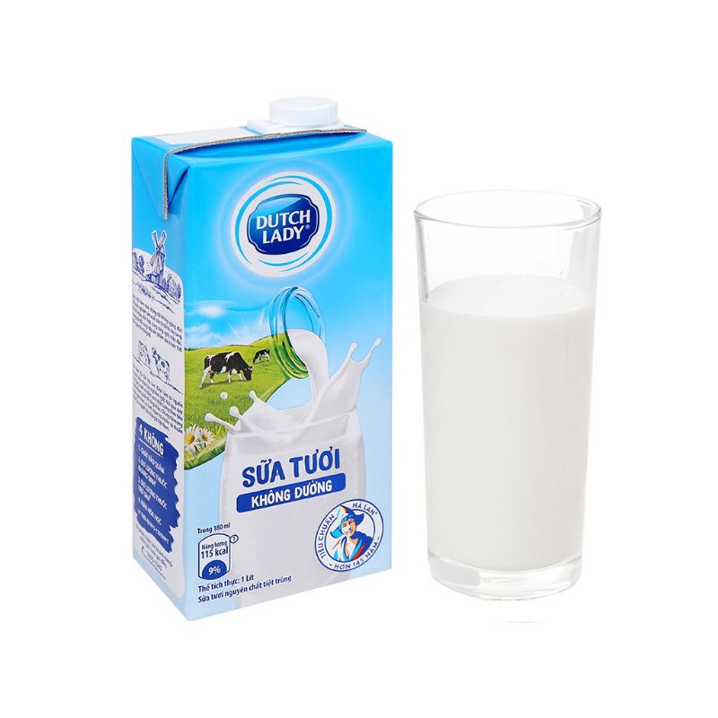 (GIAO LIỀN) Sữa tươi không đường Cô Gái Hà Lan 1 Lít